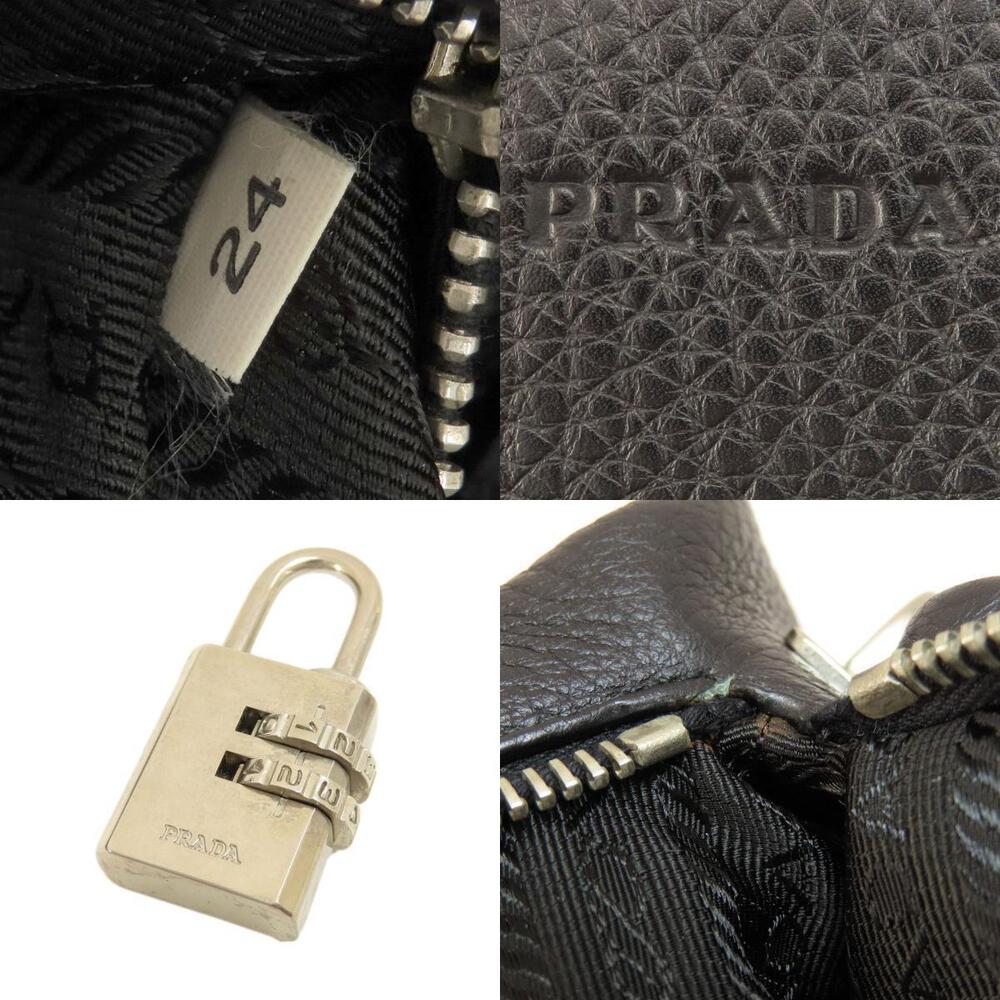 Prada Vitello Daino leather shoulder bag black pebbled calfskin - Picture 7 of 11